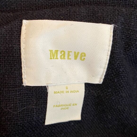 Maeve Size 6 Ellen Black Embroidered Blazer - Picture 10 of 11